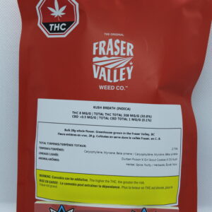 Fraser Valley Kush Breath 28g - Indica flower at Elevate Cannabis Co., Edmonton