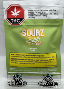 Spinach FEELZ THC:CBC 1:3 Mango Lime Soft Chews x5